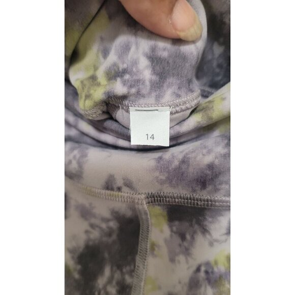 LULULEMON ALIGN HIGH RISE TIE DYE PURPLE GREEN AND BLACK PULL ON ANKLE LEGGING S - Picture 10 of 10